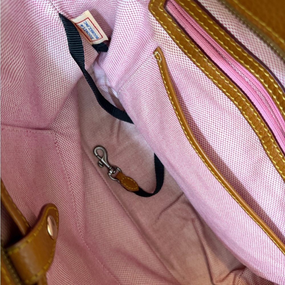 Dooney & Bourke Brown Pebble Leather Tote Charleston Bag Luxe Classic Shopper - Picture 13 of 13